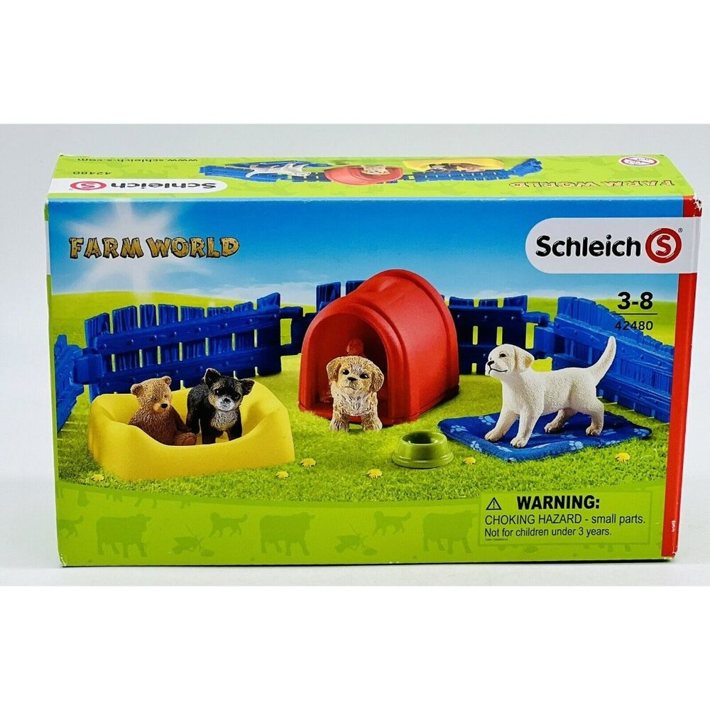 Schleich Farm World Puppy Pen Building Set‎ 42480 Brand New Sealed In Box